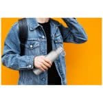 Male,Hand,Holding,Eco,Steel,Thermo,Bottle,For,Water,,Wearing